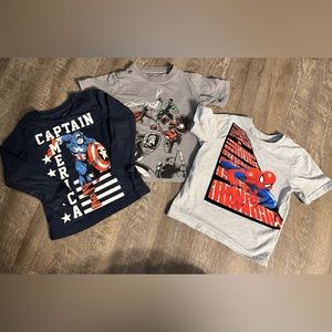 Assorted Marvel/Avengers toddler tops. Size 4T. Sold together for listed price